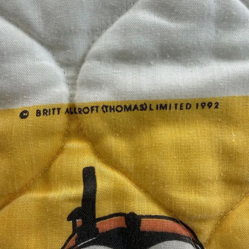 Vintage Thomas Train Bed Set 55”x40” Comforter Top & Fitted Sheets 1992 Britt